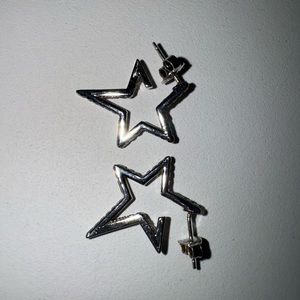1" Caroline Pave Star Huggie Earrings